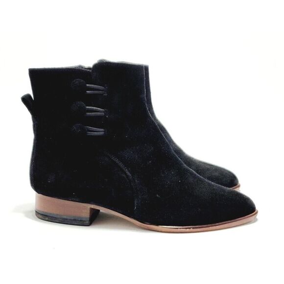 SIXTY SEVEN Womens BLACK Suede Leather Ankle BOOTS BOOTIES Size 7.5 MSRP $229 - Picture 1 of 6